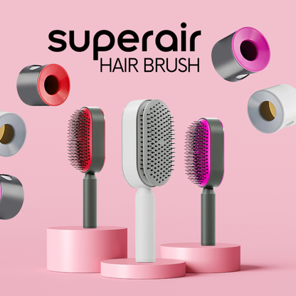 SuperAir - Hair Brush (One-Key Self Cleaning Hair)