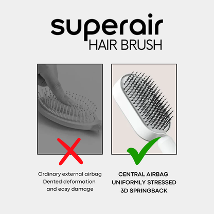 SuperAir - Hair Brush (One-Key Self Cleaning Hair)